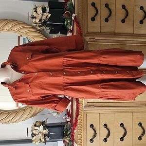 Millenium Arabian Spice Button-Up Collared Shirt Dress Sixe XL